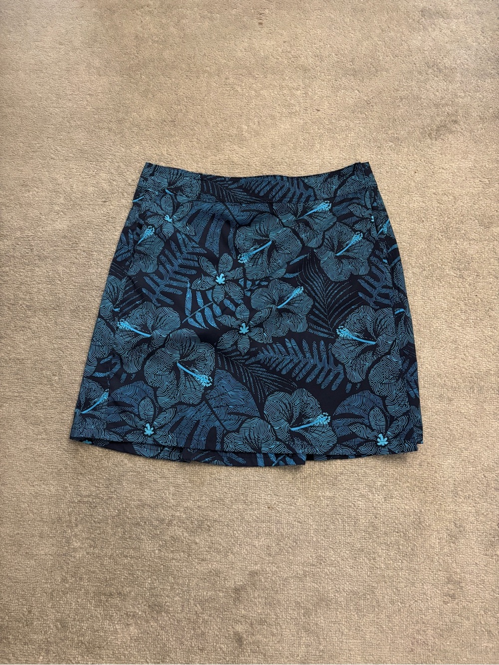 RipSkirt Hawaii Blue Maui Moonlight Tropical Wrap Skirt Length 2 Women’s